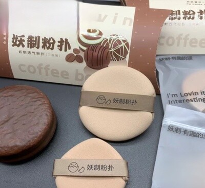 妖制粉扑巧克力派干湿两用不吃粉海绵粉扑