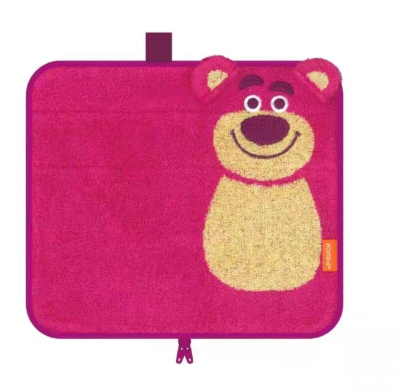 Lotso (Strawberry Bear) Disney 100th Anniversary Towel Cosmetic Bag