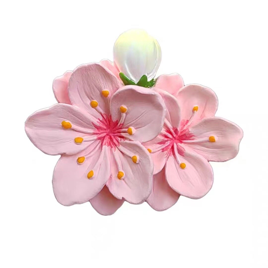 清新桃花汽车空调出风口装饰扩香石招桃花 / Peach Flower Car Air Freshener
