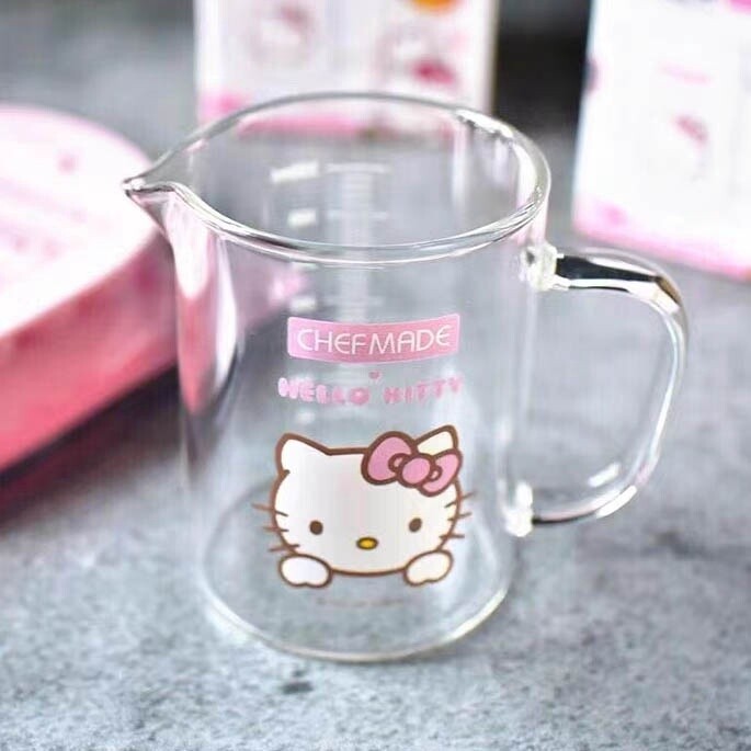 chefmadeX三丽鸥sanrio正版联名玻璃量杯kitty款