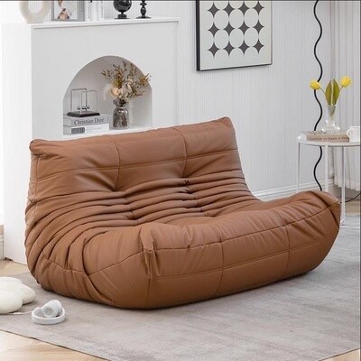【预订】双人位毛毛虫沙发1.3M/1.5M多色可选 / 【Pre-Order】Caterpillar Floor Double Seater Sofa 1.3m/1.5m （Multiple Material Options Available）