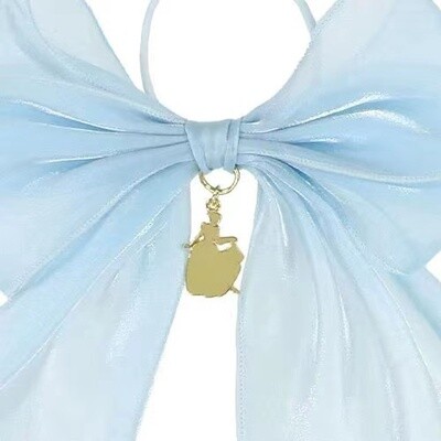 东迪40周年纱制蝴蝶结飘逸发带发绳 / Tokyo Disney 40th Anniversary Sheer Bow Hair Ribbon &amp; Tie