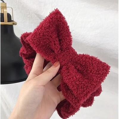 蝴蝶结束发带蒸汽绒宽松舒适洗脸面膜神器 多色入 / Bow Hair Band