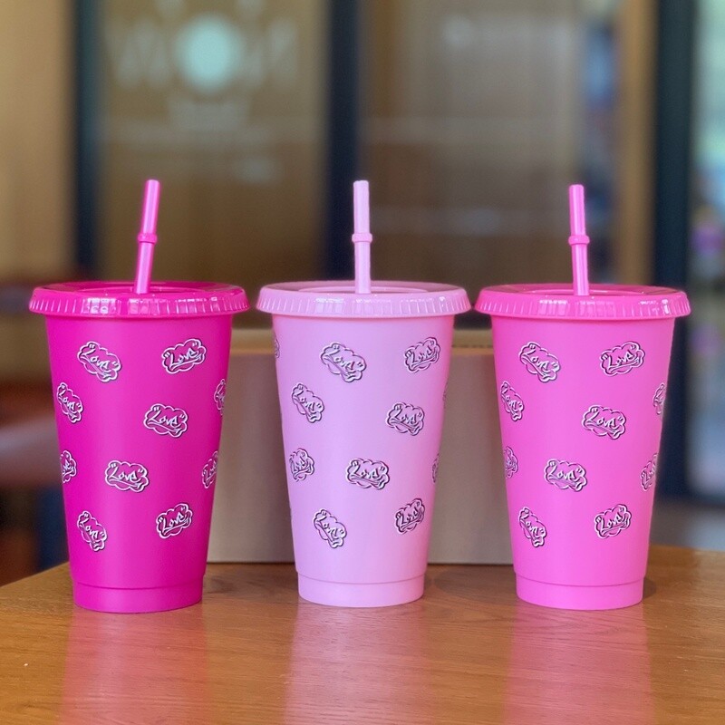 Starbucks X Vivienne Pink 3-Pack Reusable Straw Cup Set