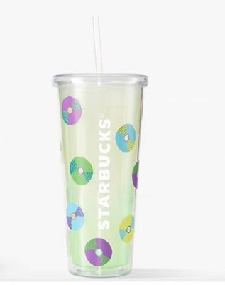 Starbucks星巴克中国夏季音乐节系列 双层冷变塑料吸管杯710ml