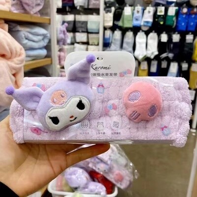 MINISO联名三丽鸥3D立体卡通发带敷面膜洗脸神器 kuromi库洛米