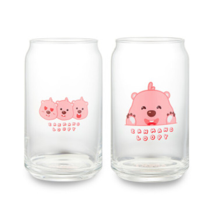 LOOPY玻璃手握杯 2P入 330ml