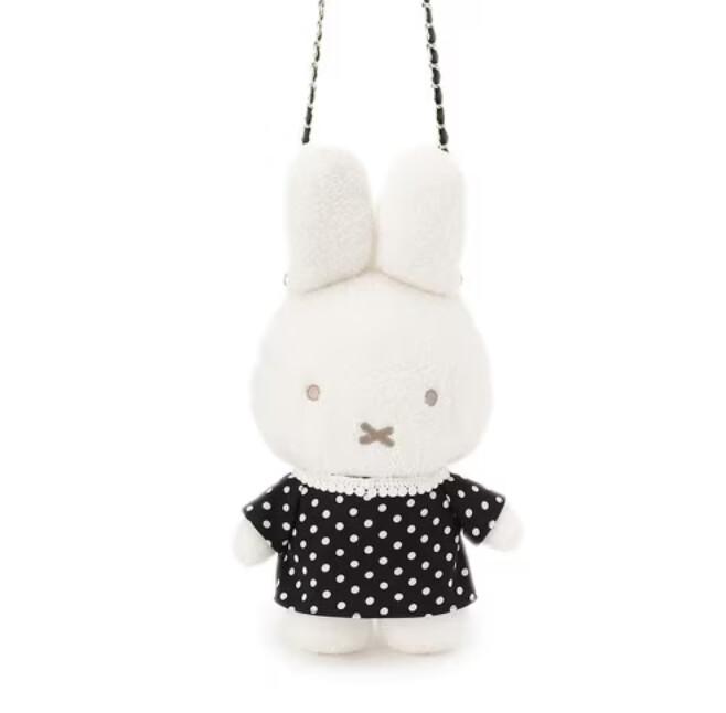 OPAQUE CLIP Miffy米菲兔系列 链条包 大号 / Miffy × OPAQUE CLIP Limited Edition L Size Plush Bag, color: 黑色/Black