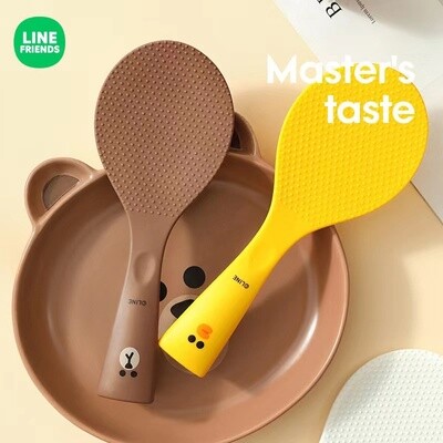 LINE FRIENDS硅胶不粘饭勺家用盛米饭铲子电饭锅可立式饭铲 两款入