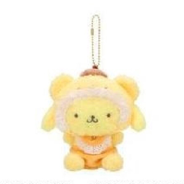 Sanrio Pompompurin Latte Bear Series Plush Keychain