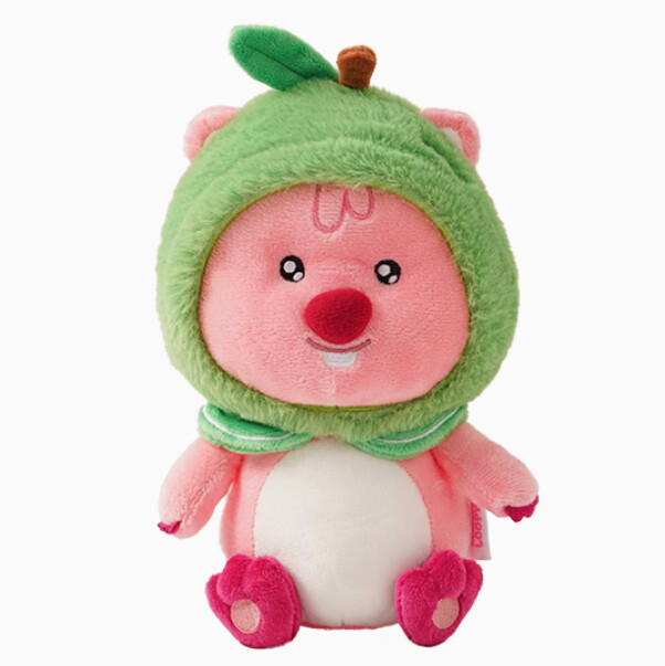 LOOPY Fruit Series Green Apple Plush Toy 8 Inch, Official Zanmang Loopy Stuffed Animal
