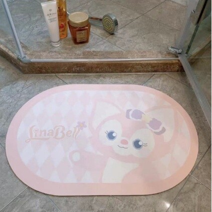 卡通浴室防滑可爱吸水硅藻泥地垫  贝儿小号 / Linabell S Size Absorbent Bath Mat