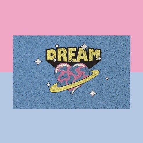 卡通棋格个性创意PVC丝圈地垫 Dream（小号）