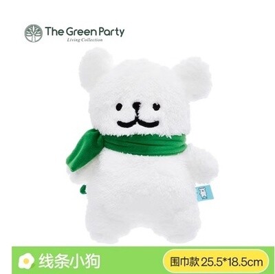 正版线条小狗公仔 绿围巾