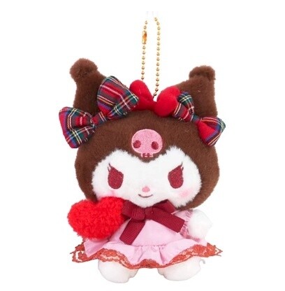 Sanrio Kuromi Ribbon Love Plush Keychain