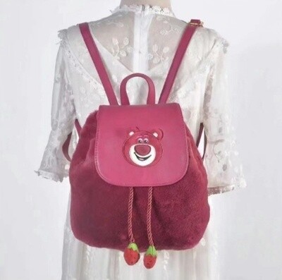 上海迪士尼包包 草莓熊 /  Lotso (Strawberry Bear) Backpack By SDL