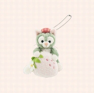 Gelatoni Sitting Plush Keychain - Tokyo Disney Heartwarming Days Valentine's Series