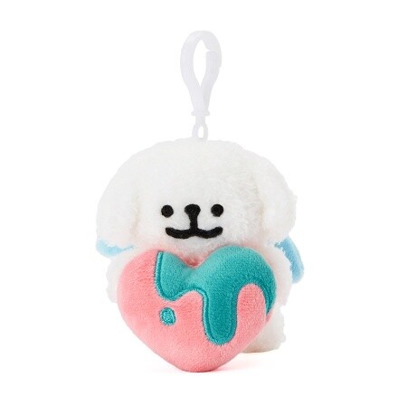 韩国线条小狗 X kako friends联名系列挂件 天使捧心马尔济斯/Maltese Heart Keychain By THE GREEN PARTY