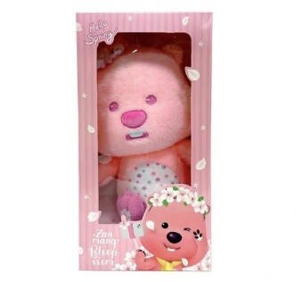 Loopy 35cm Pink Hair Clip Plush Doll - Authentic Korean Plush Toy
