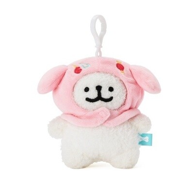 韩国线条小狗 X kako friends联名系列挂件 粉帽马尔济斯