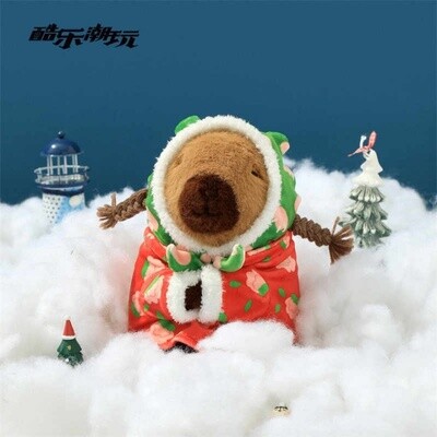 CAPYBARA卡皮巴拉 憨憨水豚公仔 大花袄款22cm / Capybara Floral Coat Plush 22cm By GREEN PARTY