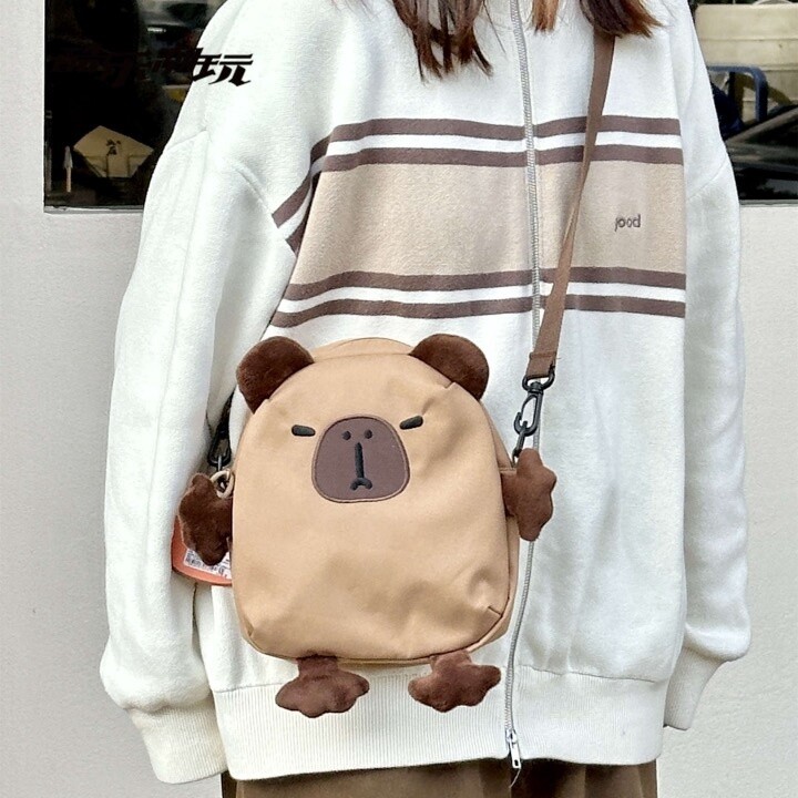 CAPYBARA Capybara Brown Crossbody Bag by GREEN PARTY, 1 Piece