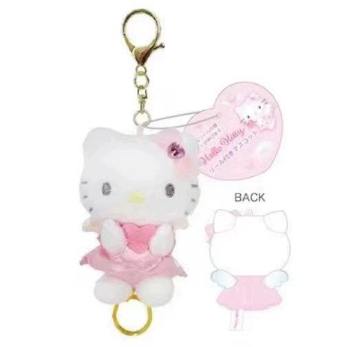【新品上架】Sanrio三丽鸥90sHello Kitty天使系列钥匙扣, colour: 粉色爱心天使