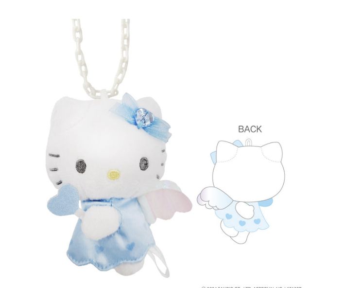 【新品上架】Sanrio三丽鸥90sHello Kitty天使系列 毛茸茸项链 / Hello Kitty 90s Angel Series Fluffy Necklace By SANRIO, colour: 蓝色 / Blue