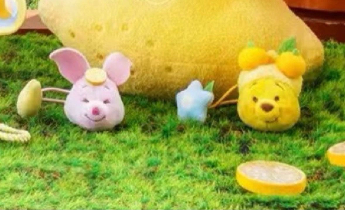 港迪柠檬蜜糖系列维尼噗噗维尼小猪发绳 / Winnie the Pooh Hunny Sweet Series Hair Tie By HKDL