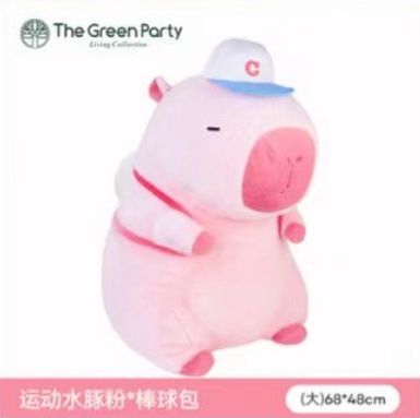 CAPYBARA卡皮巴拉 憨憨水豚公仔 棒球包 特大号68cm