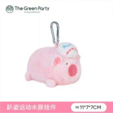 CAPYBARA卡皮巴拉 憨憨水豚挂件 趴姿棒球款粉色