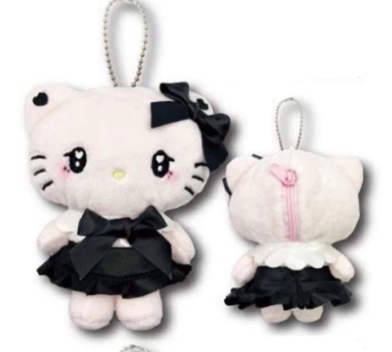 【新品】Sanrio三丽鸥爱心眼黑丝带系列挂件 HelloKitty