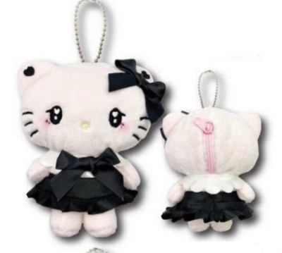【新品】Sanrio三丽鸥爱心眼黑丝带系列挂件 HelloKitty