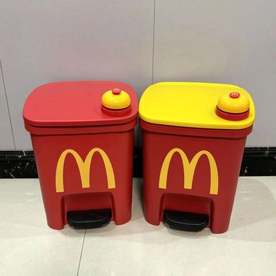 【人气现货】麦当劳铃铛垃圾桶 黄盖