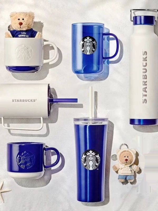 Starbucks Summer Night Sky Collection Blue Double-Wall Straw Tumbler 473ml - Korea