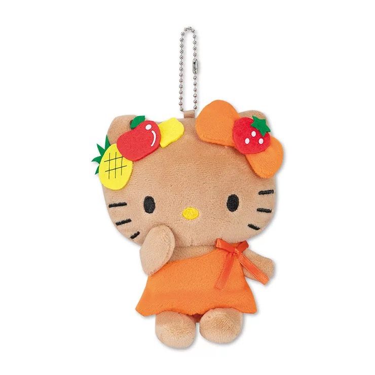 【不保单6月预订】Sanrio三丽鸥 X Avail黑皮HelloKitty挂件 橘色连衣裙款
