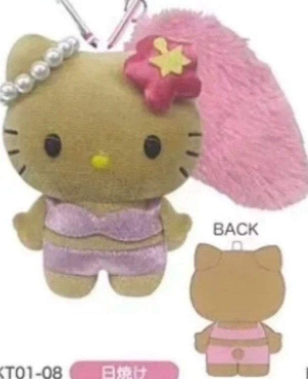 【不保单5月预订】Sanrio三丽鸥HelloKitty爱心扣挂件 黑皮比基尼