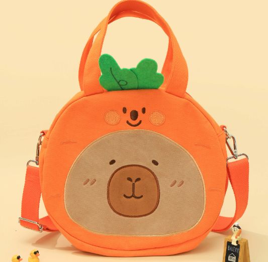Capybara Carrot Tote Crossbody Bag – Cute Capybara Shoulder Bag by GREEN PARTY