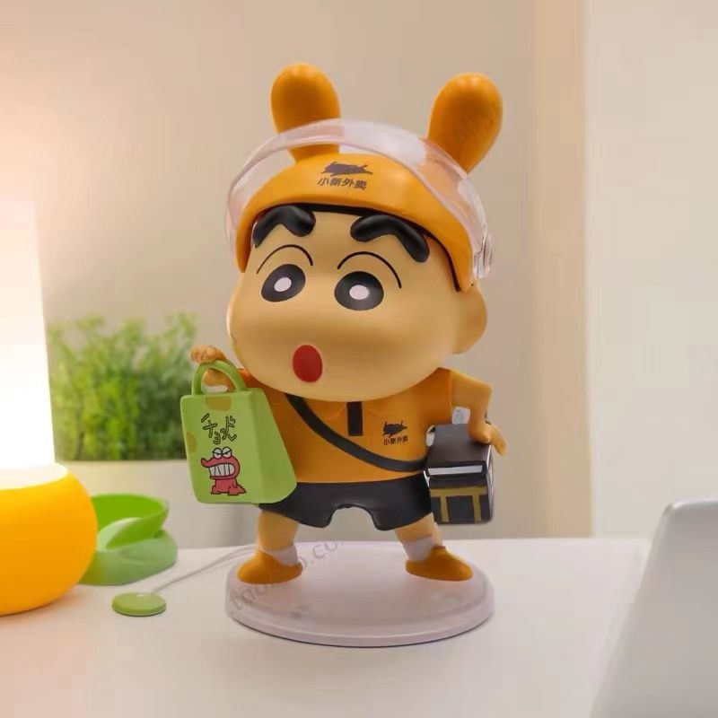 【新品上架】蜡笔小新外卖桌面摆件, pattern: 美团
