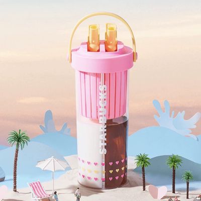 【新品上架】Starbucks星巴克中国多彩夏日系列双饮口塑料杯 / Summer Collection Plastic Cup with Dual Drinking Spouts From China 760ml