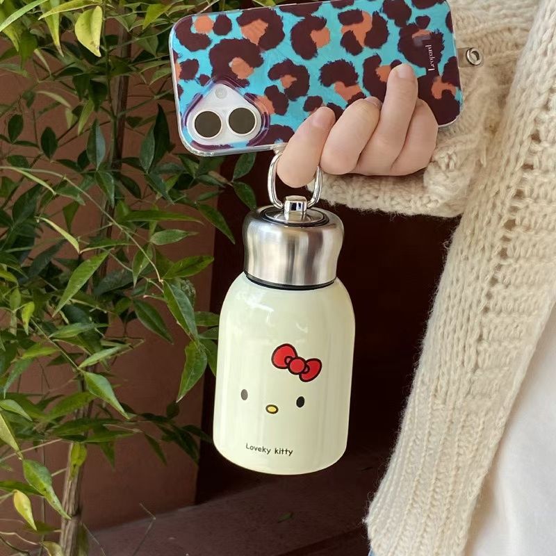 【新品上架】铃铛苹果小狗保温杯 / Apple Dog Design Insulated Water Bottle, pattern: kt小胖丁300ml / Hello Kitty 300ml