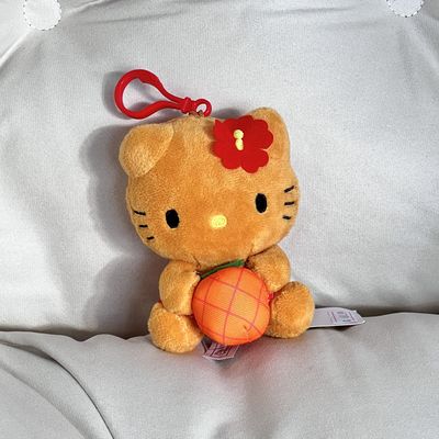 【在途现货】Sanrio三丽鸥夏威夷菠萝园系列挂件 Hello Kitty橘色菠萝/ 【Pre-order】Hello Kitty Hawaii Series Orange Pineapple Keychain By SANRIO