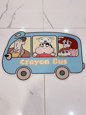 卡通浴室卫生间吸水地垫 小新蓝色汽车45*70cm