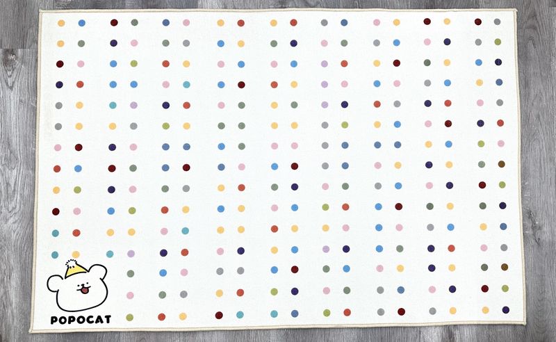 Pastel Polka Dot Living Room Rug, 80 x 120 cm, 3 Styles