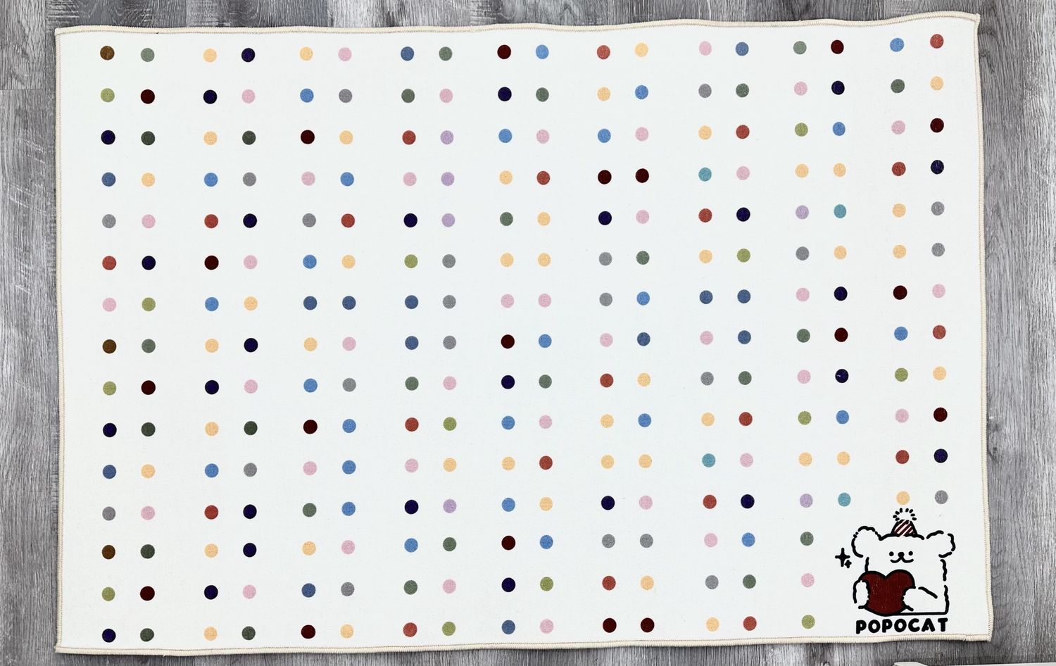 Pastel Polka Dot Living Room Rug, 80 x 120 cm, 3 Styles, pattern: Hug Love A / 夏日童话（抱爱心）A