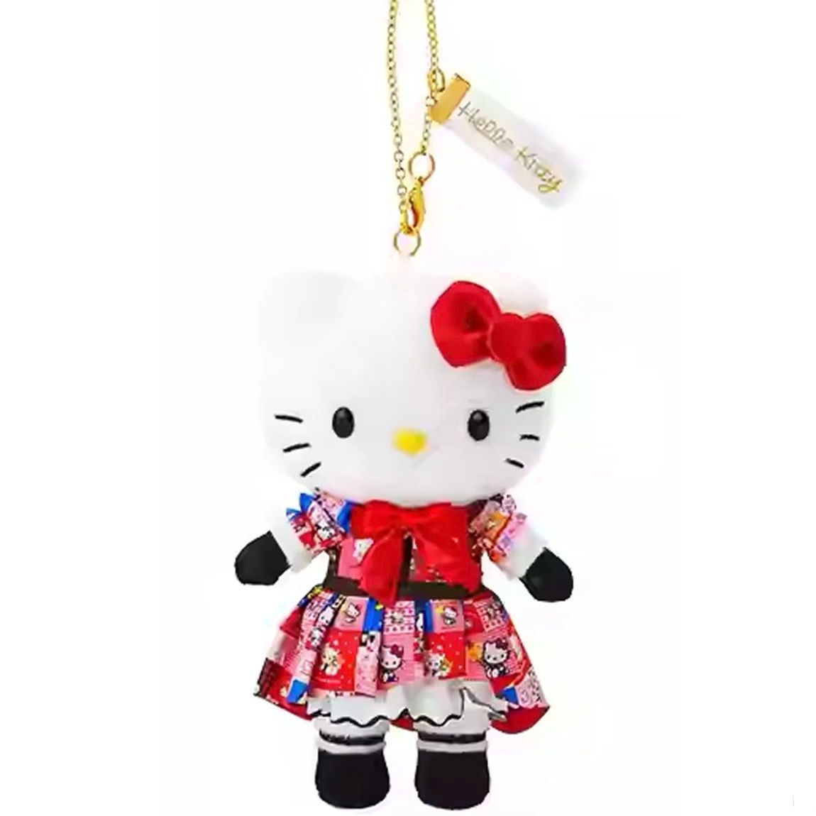 【新品上架】Sanrio三丽鸥HelloKitty50周年长腿限定挂件 红裙洛丽塔