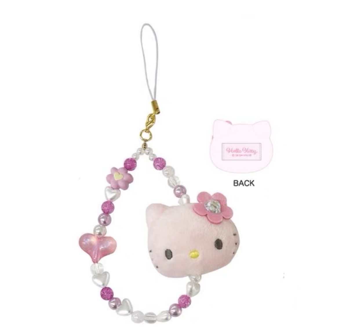 【25年4月预定】Sanrio三丽鸥HelloKitty手机系列挂件 大脸粉色 / 【Pre-order】Hello Kitty Phone Series Pink Face Charm By SANRIO