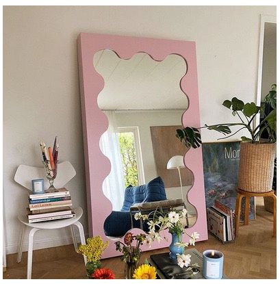 【新品上架】铁质波浪镜110*180cm /  Wavy Iron Framed Wall Mirror 110x180cm