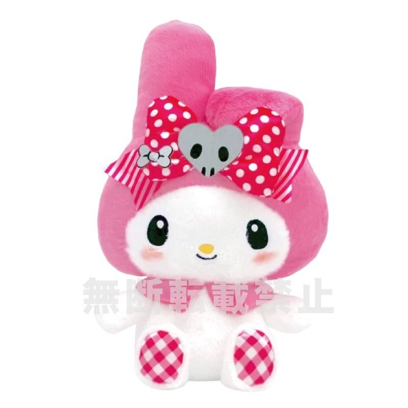 【新品上架】SANRIO 三丽鸥骷髅洛丽塔格裙公仔 美乐蒂Melody 小号