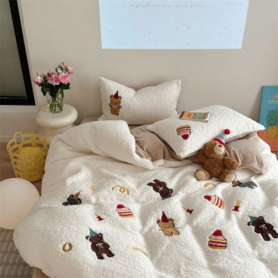 【新品上架】羊羔绒A类绒四件套（适用于200*230被套）/ Class A Sherpa Fleece Bedding Set for 200x230cm Duvet